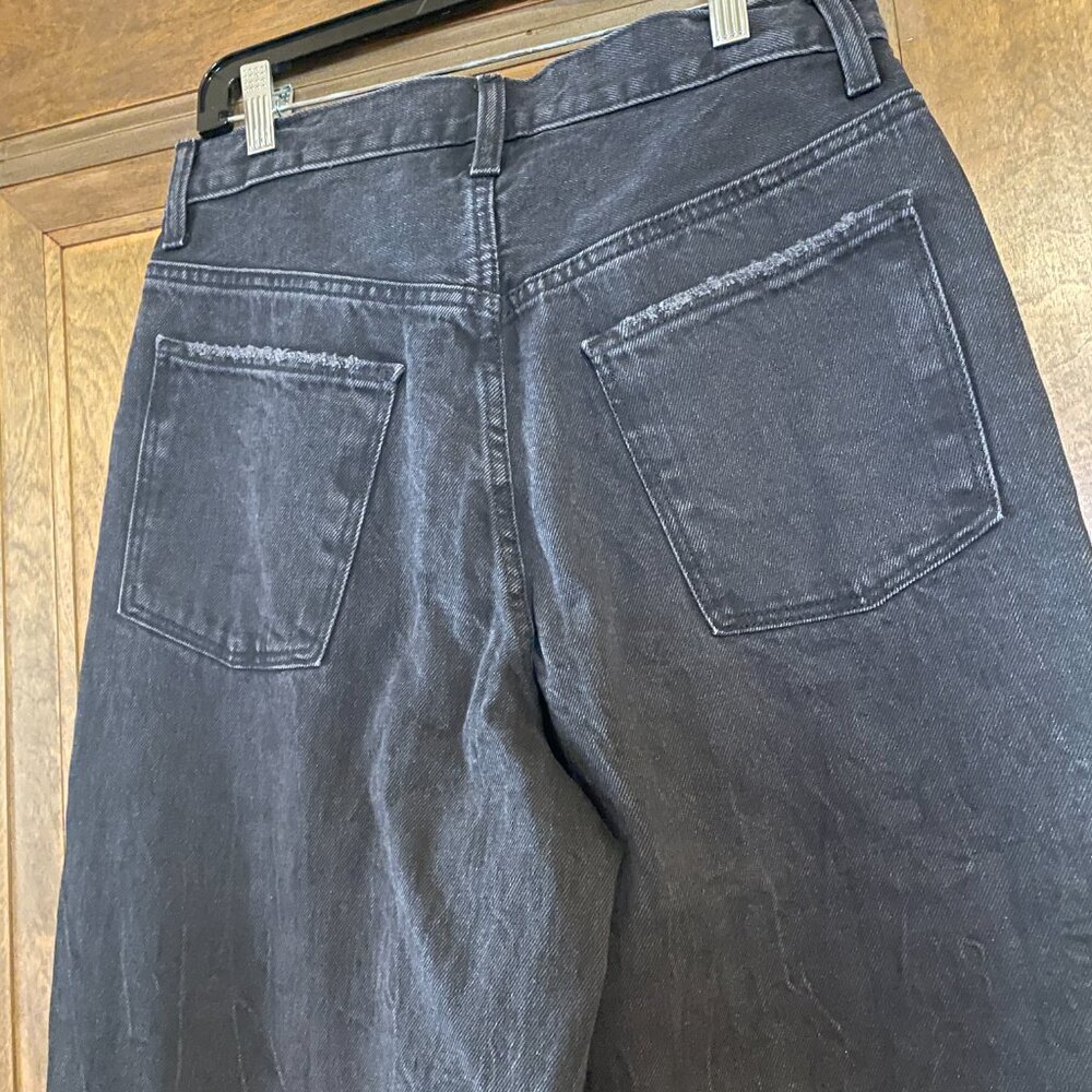 FIRM. NWT Old Navy Dark Wash Denim Jeans Extra High-Rise Balloon. Size 8 Women's - Picture 11 of 16